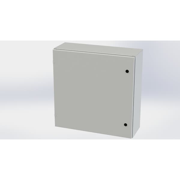 1/4 Turn Latch Electrical Enclosures, 30 in H, 10 in D, 30 in W, NEMA 3R, 4, 12, 13, Carbon Steel